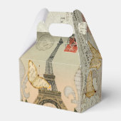 ヴィンテージパリコラージュエッフェルタワーパーソナライズされた フェイバーボックス (裏面サイド)