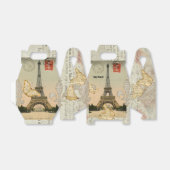 ヴィンテージパリコラージュエッフェルタワーパーソナライズされた フェイバーボックス (折り畳みなし)