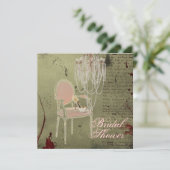 ヴィンテージパリシックなブライダルシャワー招待 招待状 (スタンド正面)