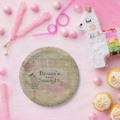 ヴィンテージパリシックバースデーパ結婚ーティープレート ペーパープレート (パーティー)