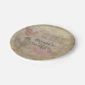 ヴィンテージパリシックバースデーパ結婚ーティープレート ペーパープレート (アングル)