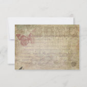 ヴィンテージパリシック誕生日パーティーウェディングRSVP 出欠カード (裏面)