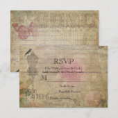 ヴィンテージパリシック誕生日パーティーウェディングRSVP 出欠カード (正面/裏面)