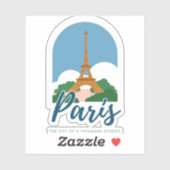 ヴィンテージパリシティスケープレトロパリフランストラベル シール (シート)