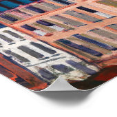 ヴィンテージパリシティスケープ絵画抽象芸術 ポスター (角)