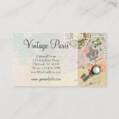 ヴィンテージパリシャビーシックフランスのジュエリーブティック 名刺 (裏面)