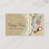 ヴィンテージパリシャビーシックフランスのジュエリーブティック 名刺 (正面)