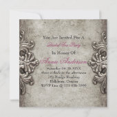 ヴィンテージパリシャンデリアブライダルティーパーティー 招待状 (裏面)