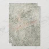 ヴィンテージパリジャンアドスタイル誕生日パーティー 招待状 (正面/裏面)