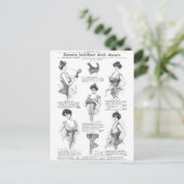 ヴィンテージパリジャンコルセット ポストカード (スタンド正面)