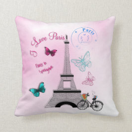 ヴィンテージパリジャンスタイルラブパリ クッション