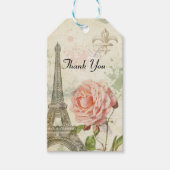 ヴィンテージパリジャンパーティーありがとう ギフトタグ (正面)