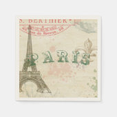 ヴィンテージパリジャンパーティー スタンダードカクテルナプキン (正面)