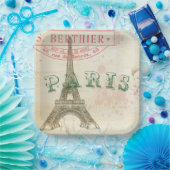 ヴィンテージパリジャンパーティー ペーパープレート (パーティー)