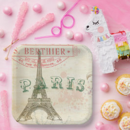 ヴィンテージパリジャンパーティー ペーパープレート