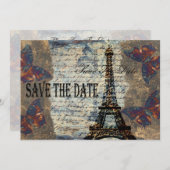 ヴィンテージパリジャン日付の保存 セーブザデート (正面/裏面)