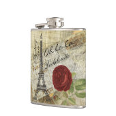 ヴィンテージパリスタイル – レッドローズ – バチェロレッテ フラスク (左)