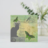 ヴィンテージパリスツアーオブチャットノワールコラージフラットカード (スタンド正面)