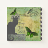 ヴィンテージパリスツアーオブチャットノワールコラージュレシピ ノートブック (裏面)