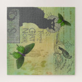 ヴィンテージパリスツアーオブチャットノワールコラージュ大 ジグソーパズル (横)