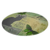 ヴィンテージパリスツアーオブチャットノワールコラージュ カッティングボード (角)