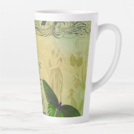 ヴィンテージパリスツアーオブチャットノワールコラージュ カフェラテマグ