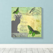 ヴィンテージパリスツアーオブチャットノワールコラージュ キャンバスプリント (インサイチュ (ウッドフロア))