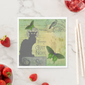 ヴィンテージパリスツアーオブチャットノワールコラージュ スタンダードランチョンナプキン (インサイチュ)