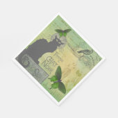 ヴィンテージパリスツアーオブチャットノワールコラージュ スタンダードランチョンナプキン (角)