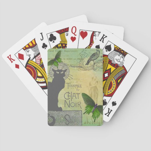 ヴィンテージパリスツアーオブチャットノワールコラージュ トランプ (裏面)