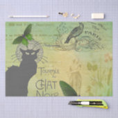 ヴィンテージパリスツアーオブチャットノワールコラージュ 薄葉紙 (クラフト)