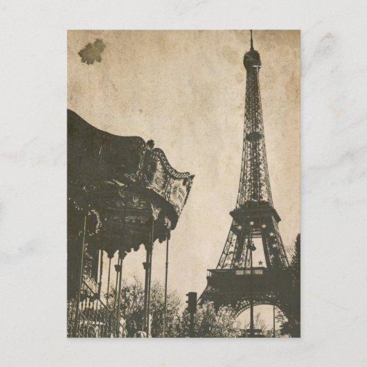 ヴィンテージパリスハガキエッフェルタワー ポストカード (正面)