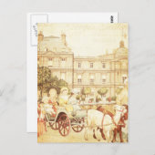 ヴィンテージパリスビクトリアンチズストーリーブックコラージュ ポストカード (正面/裏面)