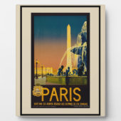 ヴィンテージパリスファウンテンレールトラベル フォトプラーク (正面)