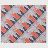 ヴィンテージパリスブックカバー ラッピングペーパー (フラット)