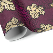 ヴィンテージパリスブルゴーニュ赤と金ゴールドワインをテーマにした ラッピングペーパー (ロールコーナー)