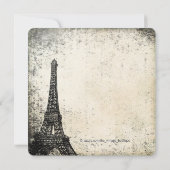 ヴィンテージパリスベビーシャワー 招待状 (裏面)