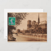 ヴィンテージパリスポストカードノートルダム大聖堂 ポストカード (正面/裏面)