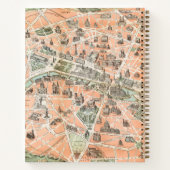 ヴィンテージパリスマップドットグリッドノートブック ノートブック (裏面)