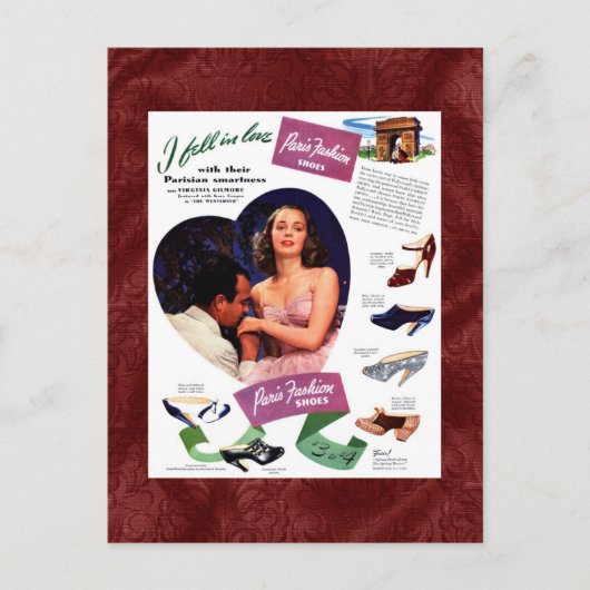 ヴィンテージパリス広告はがき ポストカード (正面)