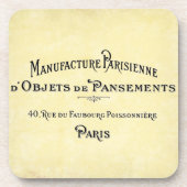 ヴィンテージパリタイポグラフィコースターセット コースター (正面)