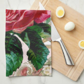 ヴィンテージパリタイポグラフィバラカントリーコテージ キッチンタオル (四つ折り)