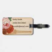 ヴィンテージパリタワー素朴花 ラゲッジタグ (裏面横)