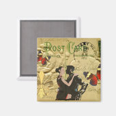 ヴィンテージパリタンゴポストカード マグネット (正面/裏面)