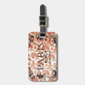 ヴィンテージパリダマスク ラゲッジタグ (正面縦)