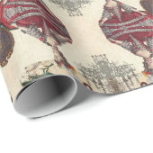 ヴィンテージパリティーパーティー誕生日マリーアントワネット ラッピングペーパー (ロールコーナー)