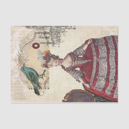 ヴィンテージパリティーパーティー誕生日マリーアントワネット 薄葉紙 (正面)