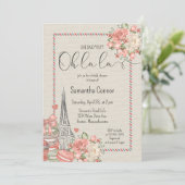 ヴィンテージパリテーマブライダルシャワー 招待状 (スタンド正面)