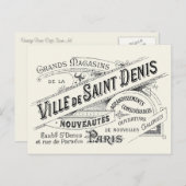 ヴィンテージパリデパートメントストアード ポストカード (正面/裏面)