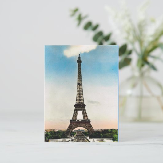 ヴィンテージパリパリエッフェルタワー ポストカード (スタンド正面)